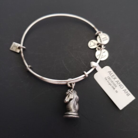 NWT ALEX AND ANI "THE KNIGHT" BRACELET Chess Horse 749 - Picture 2 of 5